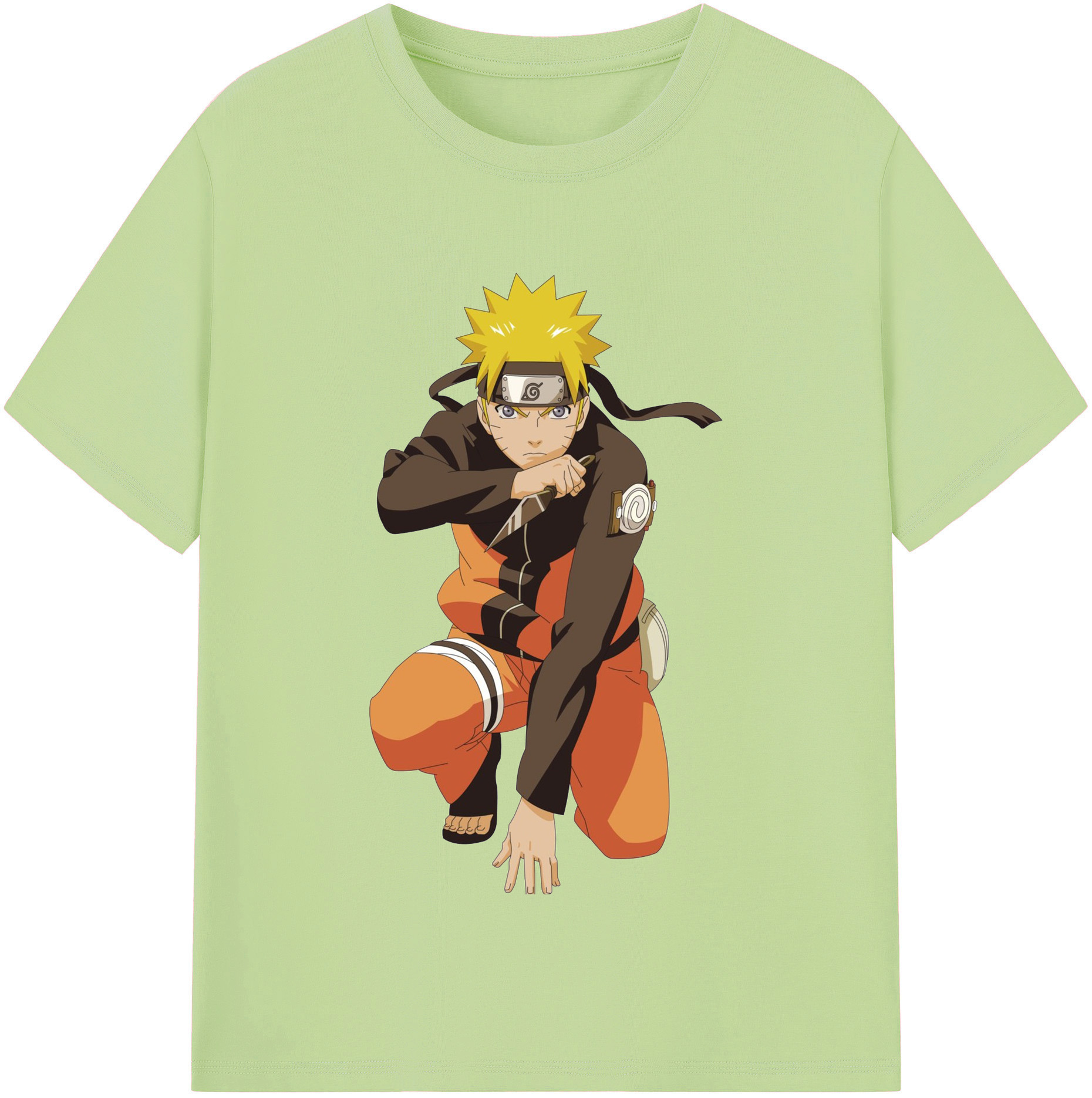 （画像用） NARUTO -ナルト- うずまき ナルト Uzumaki Naruto 綿100％半袖Tシャツ（フロントプリント）